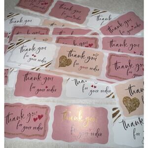 Thank You Sticker Strips 247 Stickers Floral Small Animal Medium For Your Order